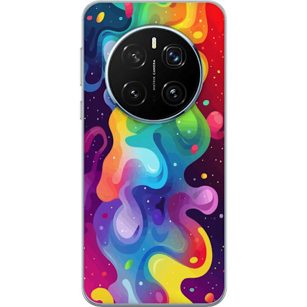 Honor Magic7 Pro Genomskinligt Skal Color Splash Abstrakt Konst Design Färgstarkt Mönster Modern Populär Väggkonst Grafiskt Trend