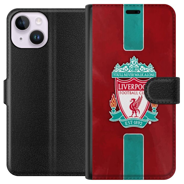 Apple iPhone 14 Lompakkokotelo Liverpool FC - Klassinen jalkap