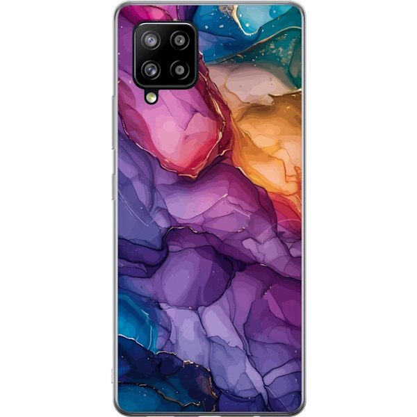 Samsung Galaxy A42 5G Gennemsigtig cover Farverige stenar