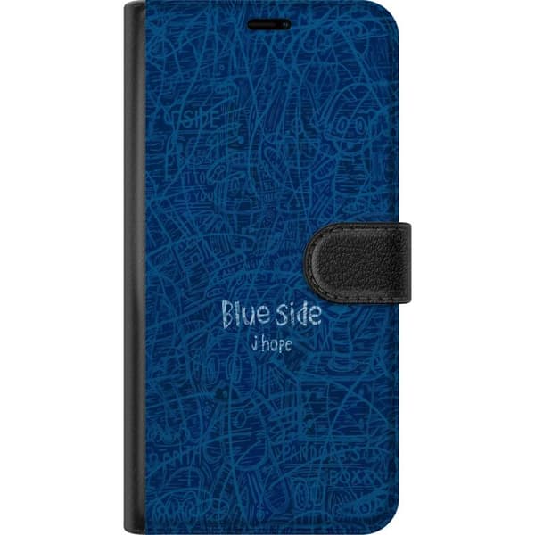 Kompatibel Tegnebogsetui til Apple iPhone 13 Pro Blue Side klotter blå