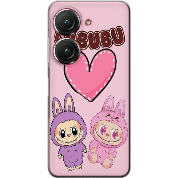Asus Zenfone 9 Gjennomsiktig deksel Labubu Pink Monster