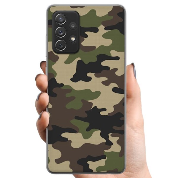 Samsung Galaxy A52 5G TPU Matkapuhelimen kuori Metsä camo