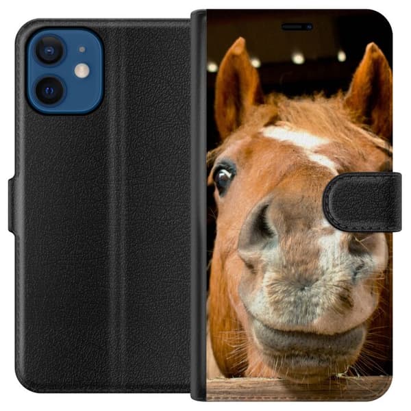 Kompatibelt Plånboksfodral till Apple iPhone 12 mini Happy Häst
