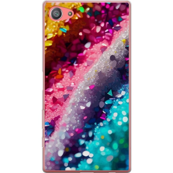 Sony Xperia Z5 Compact Gennemsigtig cover Glitter
