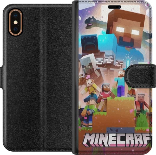 Kompatibelt Plånboksfodral till Apple iPhone XS Minecraft