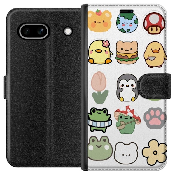 Google Pixel 7a Lompakkokotelo Kawaii Friends