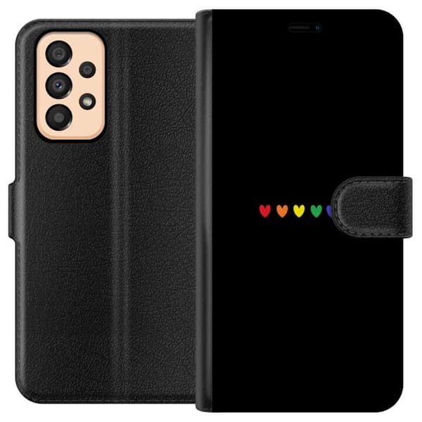Kompatibelt Plånboksfodral till Samsung Galaxy A33 5G Pride Hearts