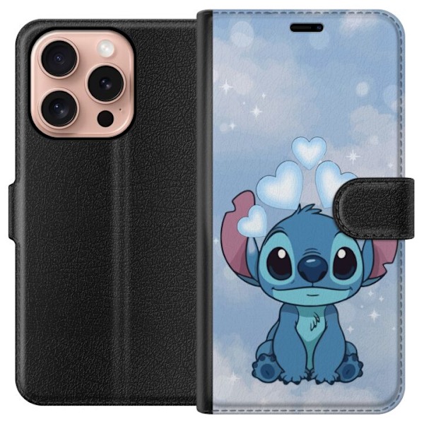 Apple iPhone 16 Pro Lompakkokotelo Stitch Hyppäävä Ilo - Ha