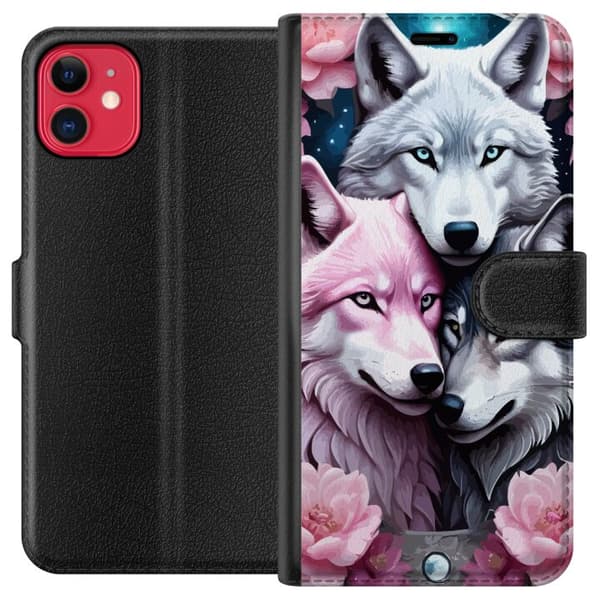Kompatibel Tegnebogsetui til Apple iPhone 11 Ulve