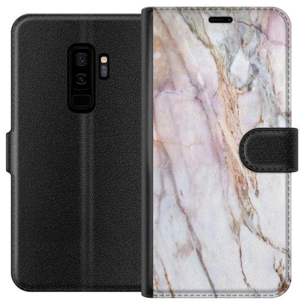 Kompatibel Tegnebogsetui til Samsung Galaxy S9+ Marmar
