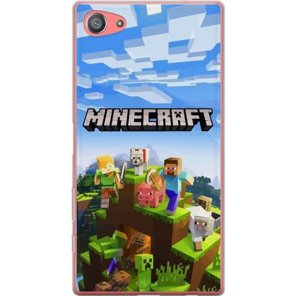 Kompatibelt Mobildeksel til Sony Xperia Z5 Compact Minecraft Creeper-blokk piksel retrospill