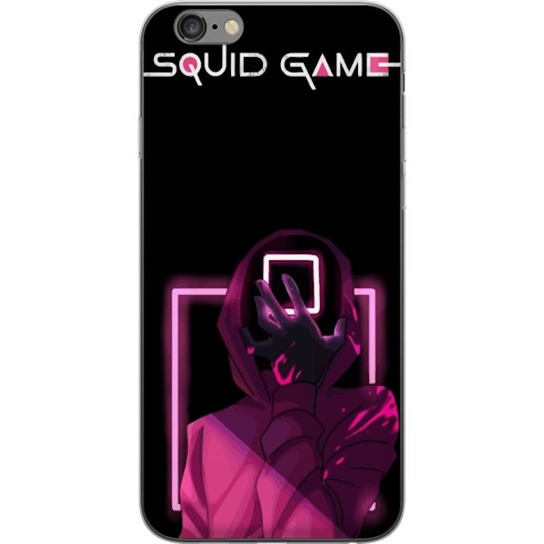 Apple iPhone 6 Plus Genomskinligt Skal Squid Game Tema Populär Serie Motiv Grafiskt Ikoniskt Design Asiatisk Popkultur Spänning Drama