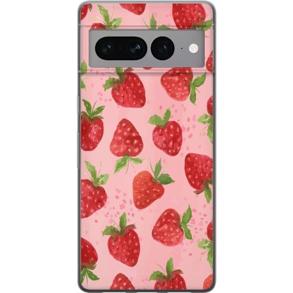 Google Pixel 7 Pro Läpinäkyvä kuori Mansikkahaaveet - Retro