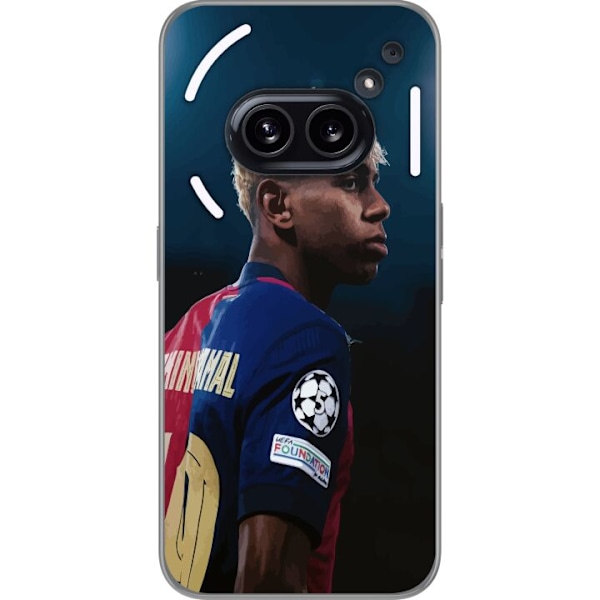 Nothing Phone (2a) Plus Läpinäkyvä kuori Lamine Yamal - Barcelonan ihmelapsi fokuksessa