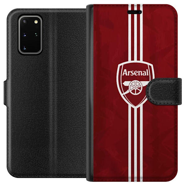 Samsung Galaxy S20+ Lompakkokotelo Arsenal Emblem Jalkapallo Premier League Seuravaakuna Punainen Valkoinen Ikoninen Fanit Lontoo Urheilu Motiivi
