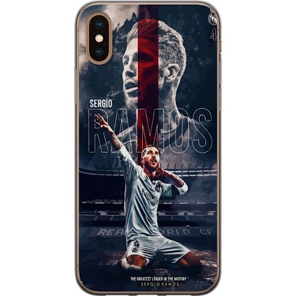 Apple iPhone X Läpinäkyvä kuori Ramos Jalkapallolegenda Motiivi Pelaaja Real Madrid Espanja Takaisin Ikoni Nimi Jalkapallotähti Urheilu
