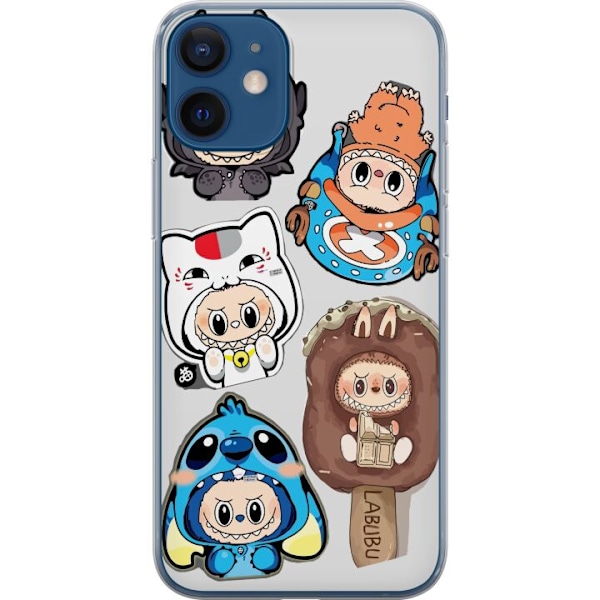 Apple iPhone 12  Läpinäkyvä kuori Labubu hahmokokoelma - Pop Mart Labubu The Monsters väriluulisessa muotoilussa