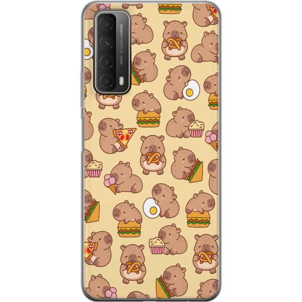 Huawei P smart 2021 Läpinäkyvä kuori Kawaii capybara puhelinkotelo useilla söpöillä hahmoilla