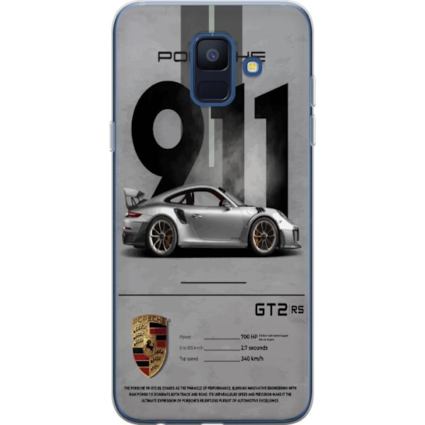 Samsung Galaxy A6 (2018) Läpinäkyvä kuori Porsche 911