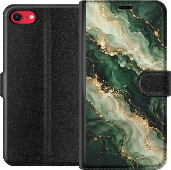 Kompatibelt Plånboksfodral till Apple iPhone 7 Skogsagat grön