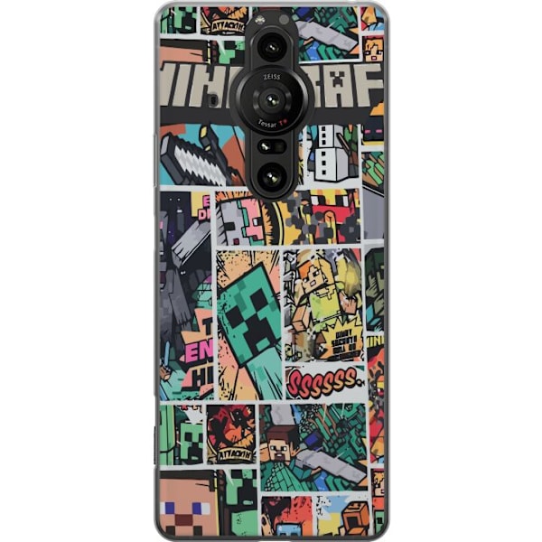 Sony Xperia Pro-I Läpinäkyvä kuori Minecraft Taide