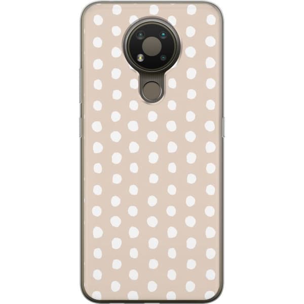 Kompatibel Mobilcover til Nokia 3.4 Beige vaniljeprikker beige