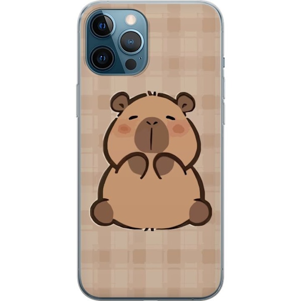 Apple iPhone 12 Pro Max Läpinäkyvä kuori Mobilskal kawaii capybara flera figurer japansk stil