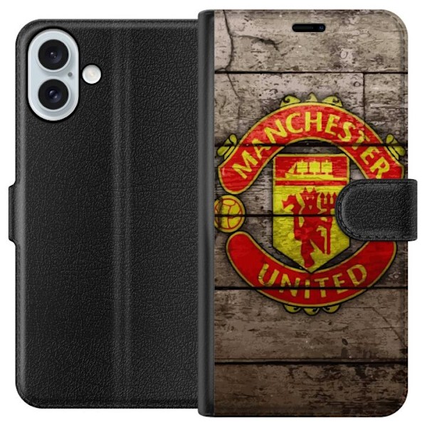 Apple iPhone 16 Plus Plånboksfodral Manchester United FC