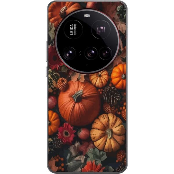 Kompatibelt Mobildeksel til Xiaomi 15 Ultra Gresskar høstplakat høst halloween gresskar epler blomster høstsesong rustikk dekor design
