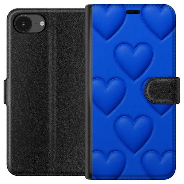 Apple iPhone 16e Plånboksfodral Blue Hearts