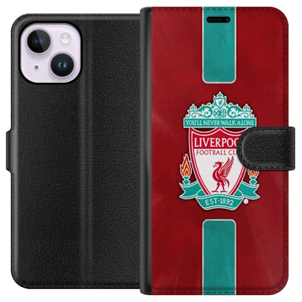 Apple iPhone 15 Plus Lompakkokotelo Liverpool FC - Klassinen j