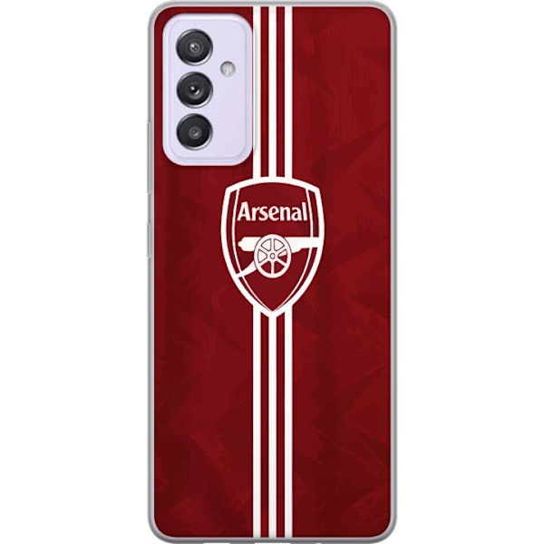 Samsung Galaxy A82 5G Genomskinligt Skal Arsenal Emblem Fotboll Premier League Klubbmärke Röd Vit Ikoniskt Fans London Sport Motiv