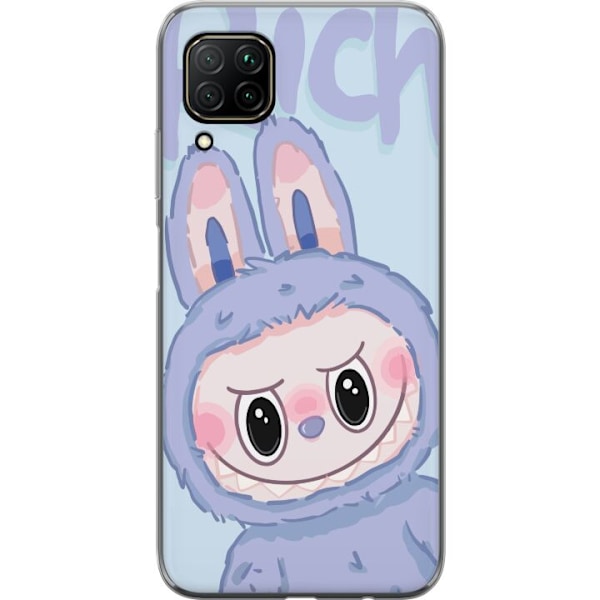 Huawei P40 lite Genomskinligt Skal Blue Bunny Labubu