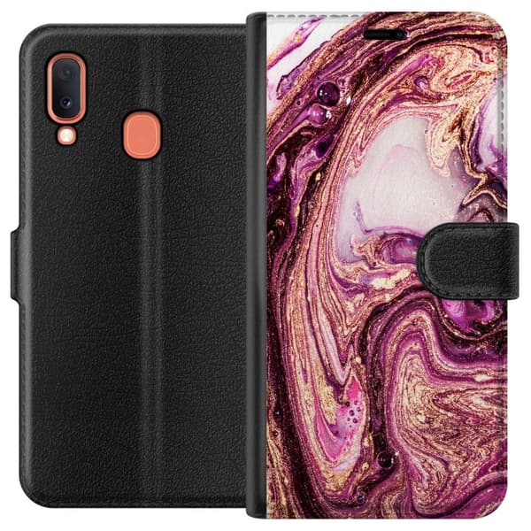 Kompatibelt Lommeboketui til Samsung Galaxy A20e Mønster