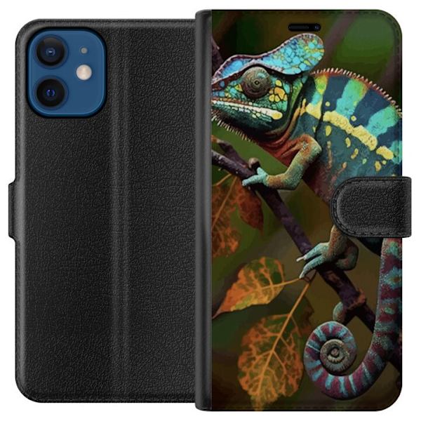 Apple iPhone 12  Lompakkokotelo Lisko Graafinen Streetwear Suunnittelu Eläinmalli Moderni Kaupunkityyli Suosittu Motiivi Luova Taide Trendi