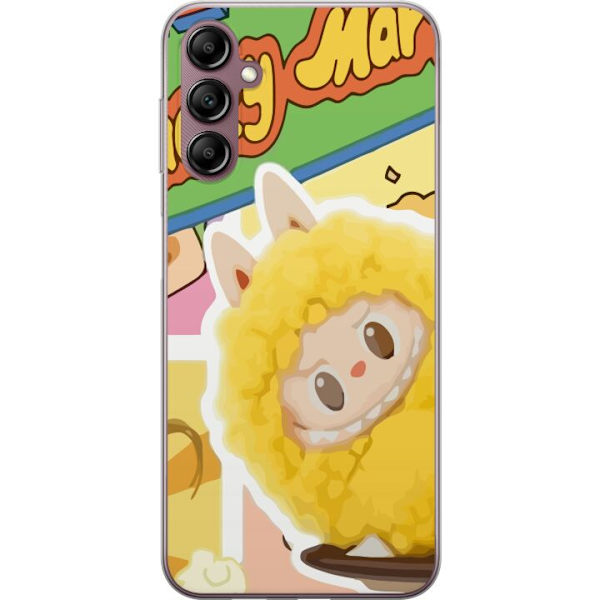 Samsung Galaxy A14 5G Genomskinligt Skal Labubu Wacky Mart Pop Mart Serie Samlarfigur Söt Design Populärt Motiv Figurserie Kreativ Art Toy