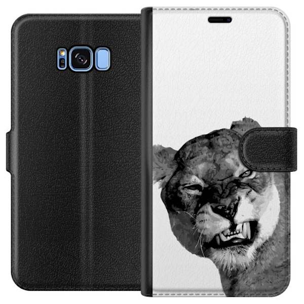 Samsung Galaxy S8 Tegnebogsetui Løve Kunstnerisk Dyremotiv Afrikansk Stil Jungle Følelse Grafisk Design Hjemmedekoration Dyr Tema