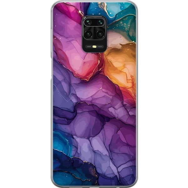 Kompatibelt Mobilskal till Xiaomi Redmi Note 9S Färgstarka stenar