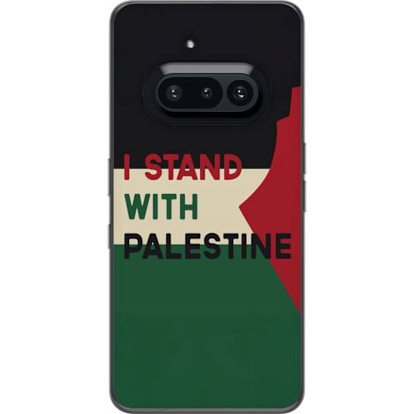 Nothing Phone (3a) Läpinäkyvä kuori Pysähdy Palestiinan pu