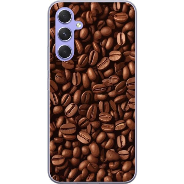 Kompatibelt Mobilskal till Samsung Galaxy A54 Kaffebönor närbild brun