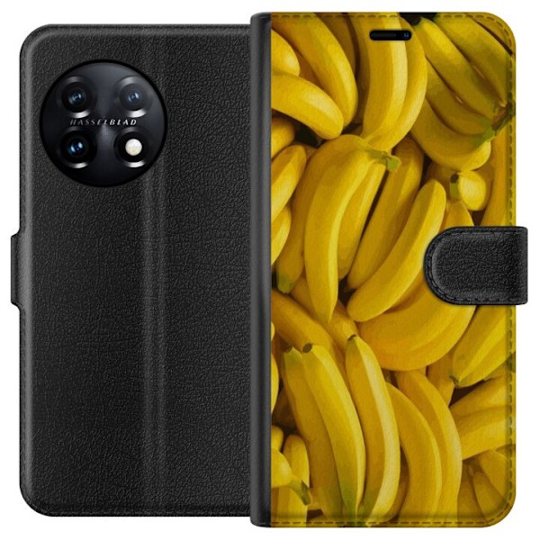 OnePlus 11 Plånboksfodral Banana Pattern – lekfullt mönste