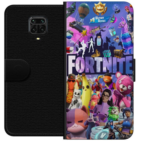 Xiaomi Redmi Note 9 Pro Lompakkokotelo Fortnite Hahmot Peliteema Ikonit Peli Suunnittelu Suosittu Taistelurojalainen Lapset Pelihahmojen Teema