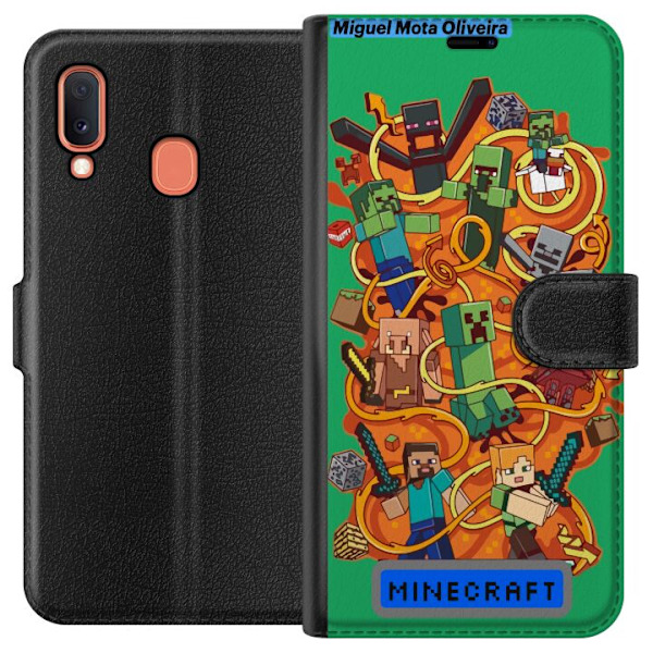 Samsung Galaxy A20e Tegnebogsetui Minecraft