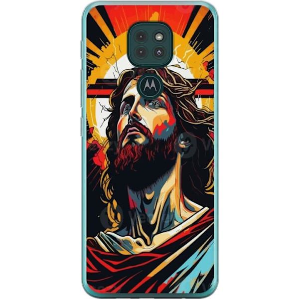Motorola Moto G9 Play Läpinäkyvä kuori Jeesus ja Kortti - u
