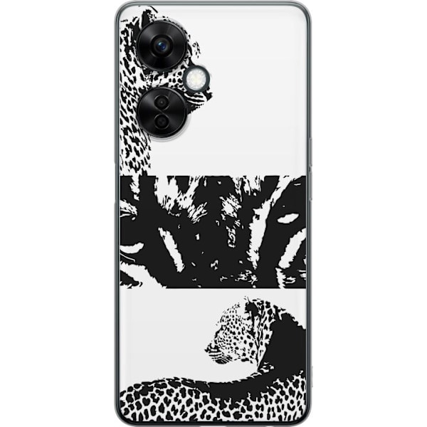 OnePlus Nord CE 3 Lite Läpinäkyvä kuori Leopard Faces