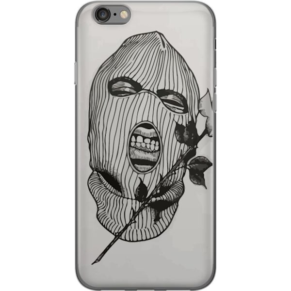 Apple iPhone 6 Gennemsigtig cover Ski Maske Ros Streetwear Design Grafisk Motiv Spænding Urban Stil Gadekunst Maskerade Symbol