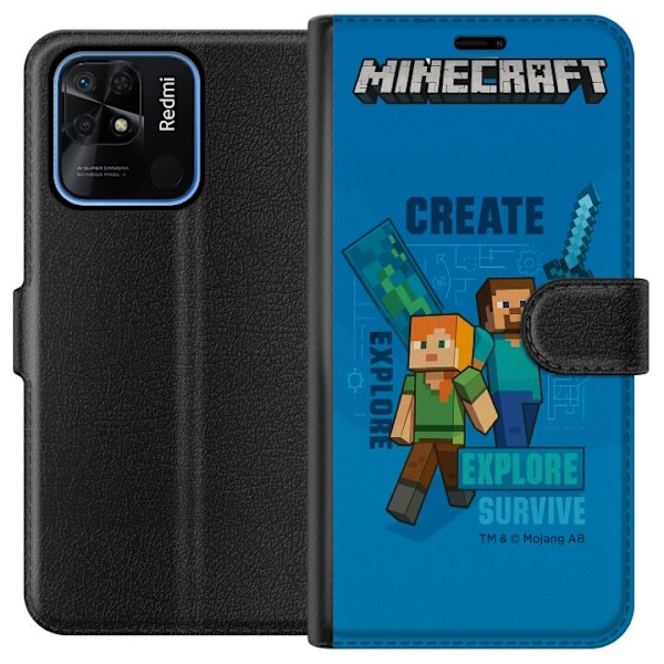 Xiaomi Redmi 10C Plånboksfodral Minecraft Caves
