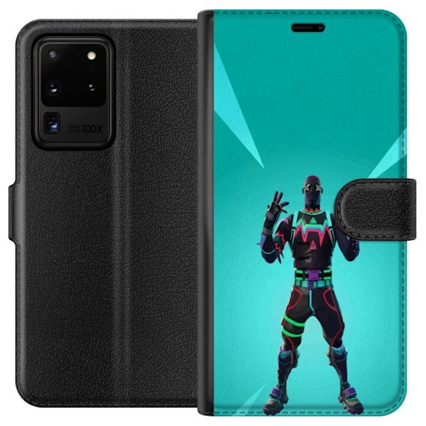 Samsung Galaxy S20 Ultra Lompakkokotelo musta ritari fortnite