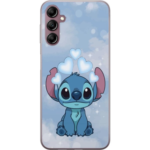 Samsung Galaxy A14 5G Genomskinligt Skal Stitch Hoppande Glädje – Rolig Design för Present