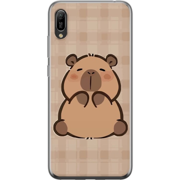 Huawei Y6 Pro (2019) Läpinäkyvä kuori Mobilskal kawaii capybara flera figurer japansk stil